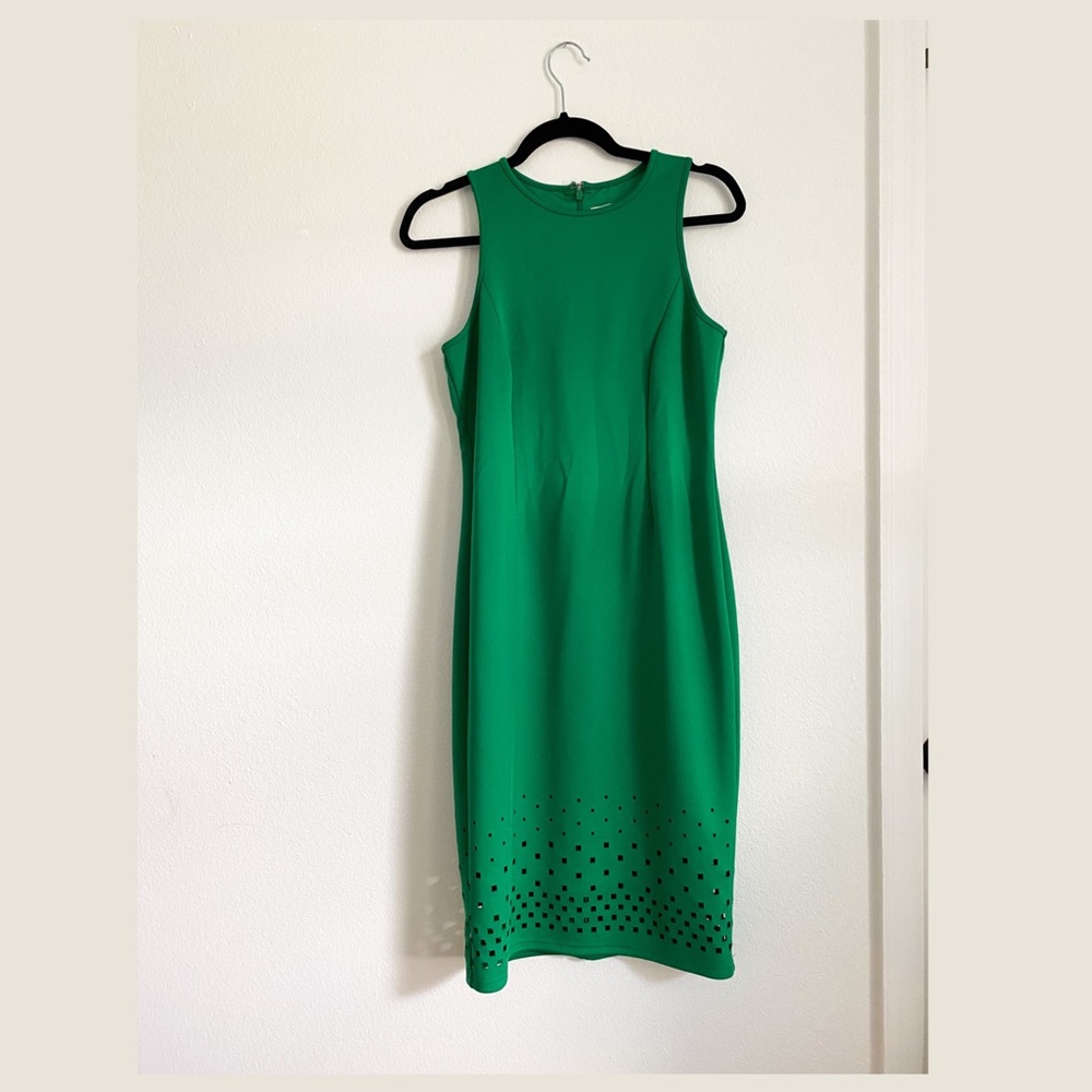 Green midi dress